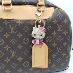 Authentic Louis Vuitton Luggage Nametag with Unbranded Keycharm